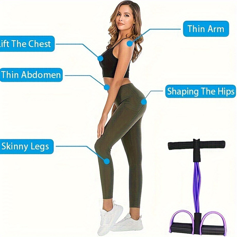 Resistance Band Tension Rope SixTube Tensioner SitUp Assistive Yoga Trainer MultiFunctional Fitness 6