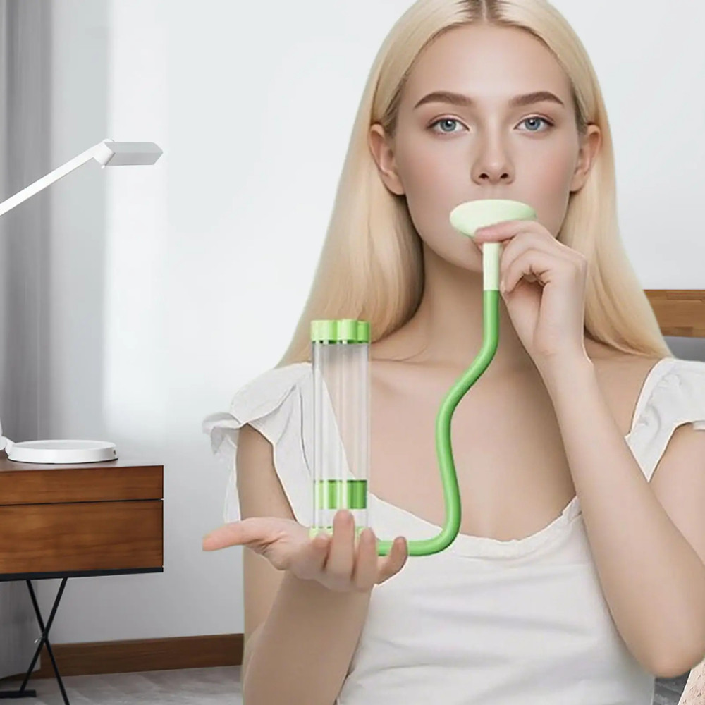 Compact Breathing Trainer Lung Capacity Workout Device Portable Muscle Exerciser For Adults Women M 3