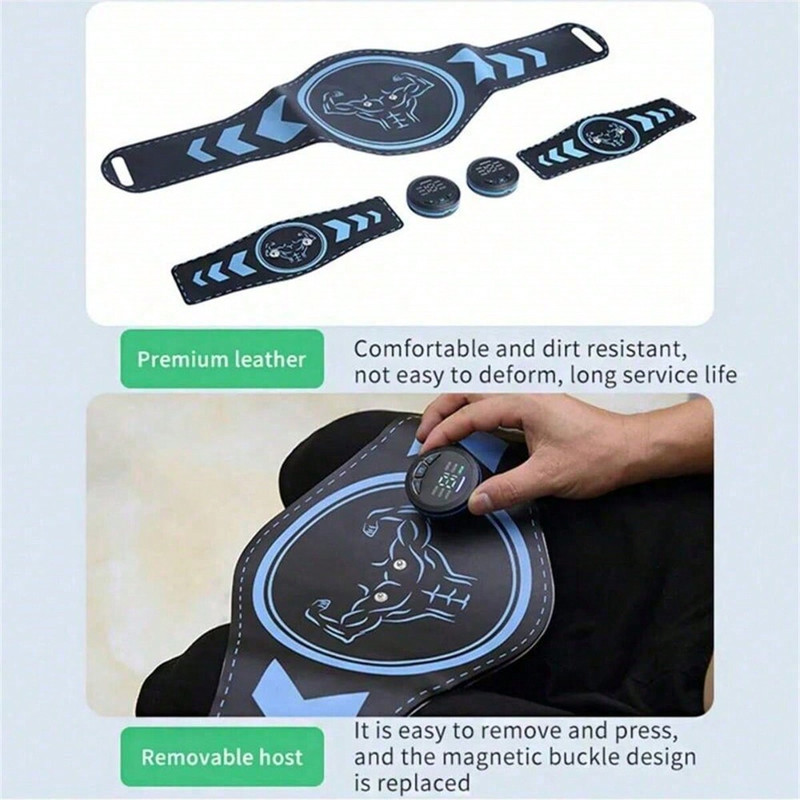 Muscle Training EMS Trainer ABS Fitness Belt USB Rechargeable Muscle Stimulator Home Gym For Men An 2