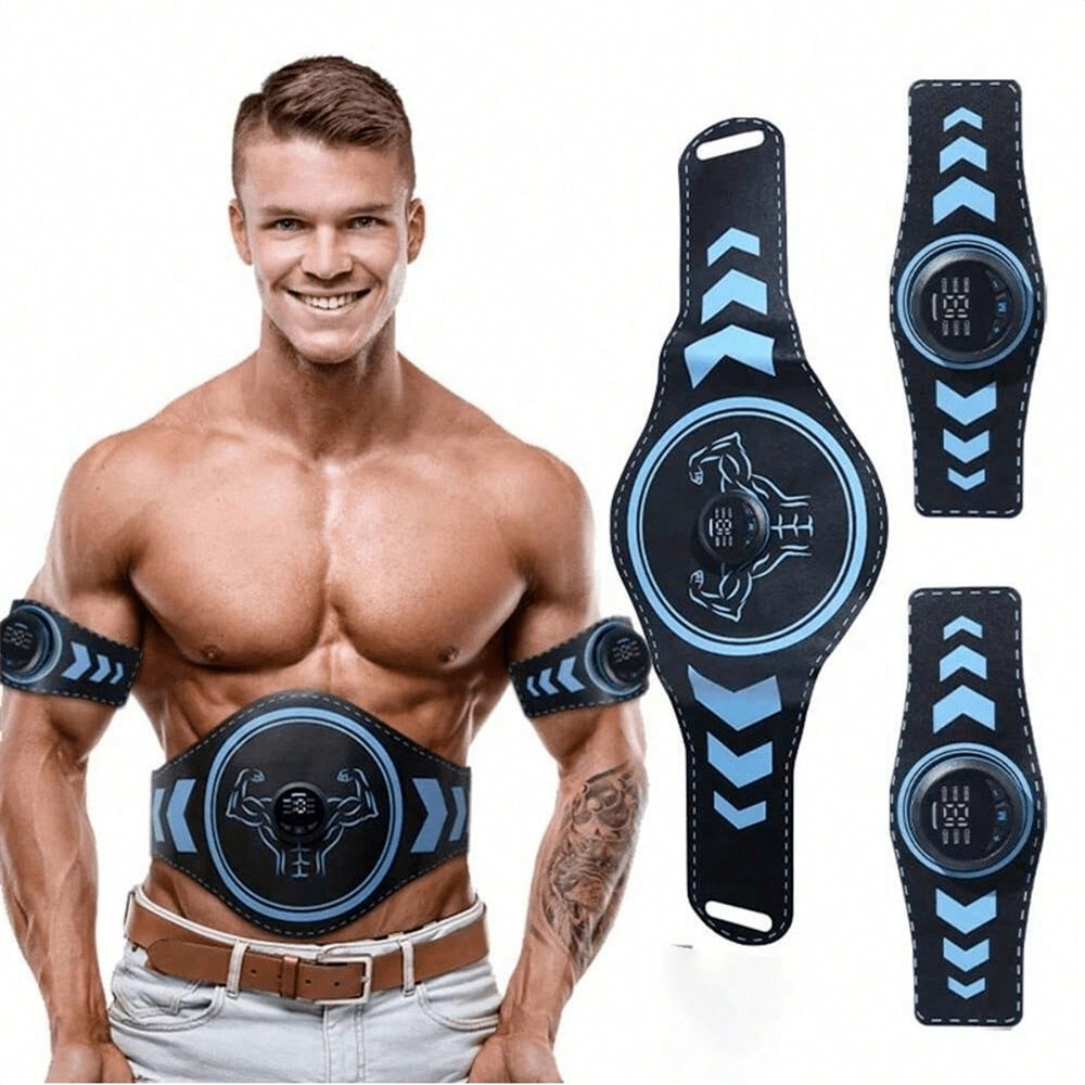 Muscle Training EMS Trainer ABS Fitness Belt USB Rechargeable Muscle Stimulator Home Gym For Men An 5