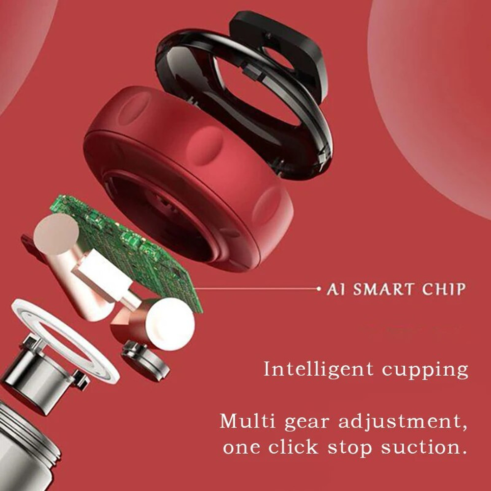 Smart Electric Vacuum Body Scraping Massage, Cupping Heating Suction Cup, Back Neck Arm Massager Device