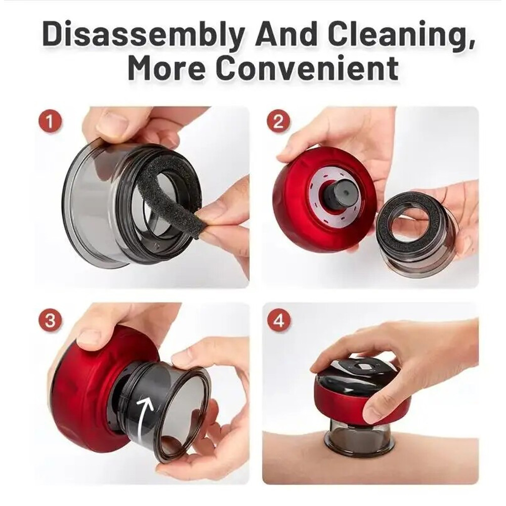 Smart Electric Vacuum Body Scraping Massage, Cupping Heating Suction Cup, Back Neck Arm Massager Device