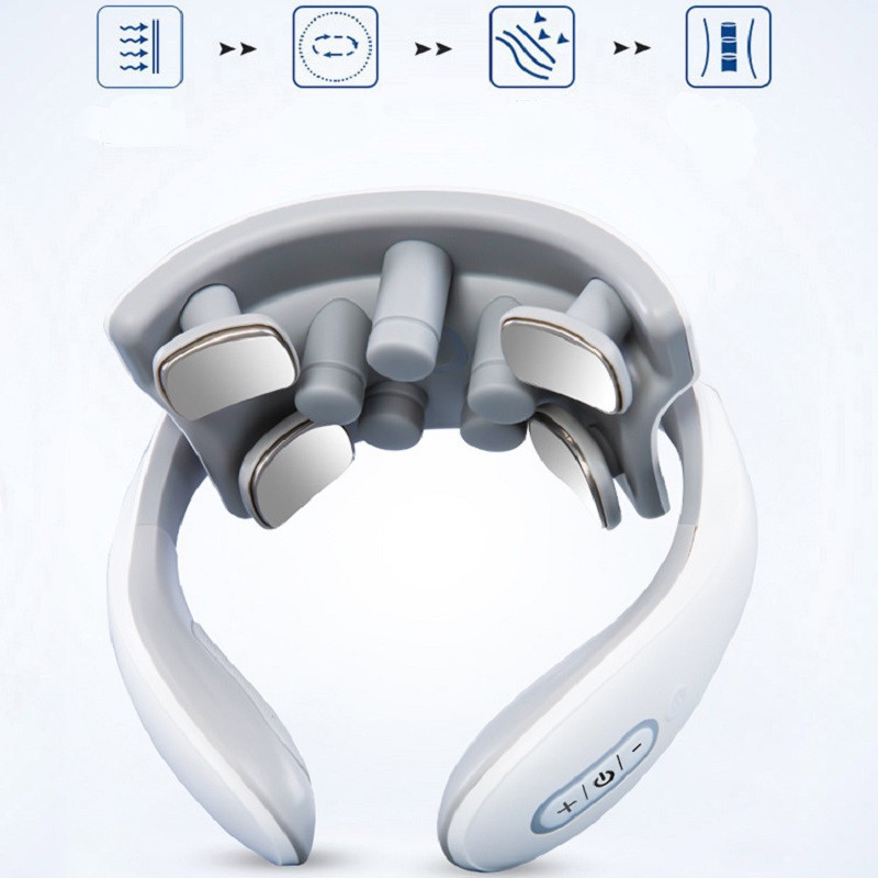 Portable Smart Neck Massager Shoulder Neck Massage Heating Vibrator Cervical Vertebra Health Care R 2