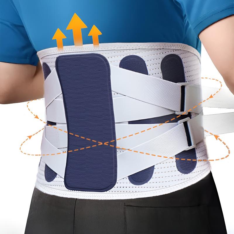 Adjustable Back Brace Support Belt Lumbar Support Lower Back Pain Relief Sciatica Scoliosis Herniat 3