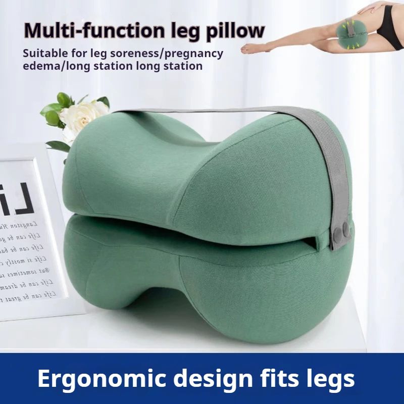 Cooling Memory Foam Leg Pillow For Sciatica Contoured Leg Knee Pillow For Sleeping Back Knee Pain S 0