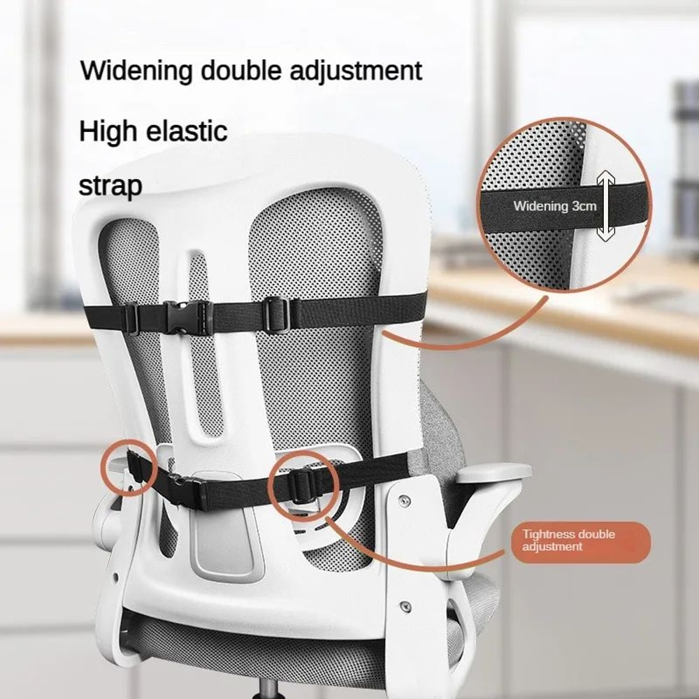 Ergonomic Lumbar Support Pillow, Elevated Office Waist Pillow, 4D Curved Waist Pad, Memory Cotton Back Cushion, Office