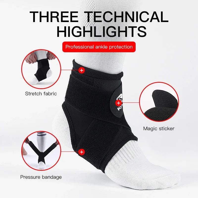 Strong Ankle Sports Protection Adjustable Compression Ankle Braces Support Stabilize Ligaments Ease 2