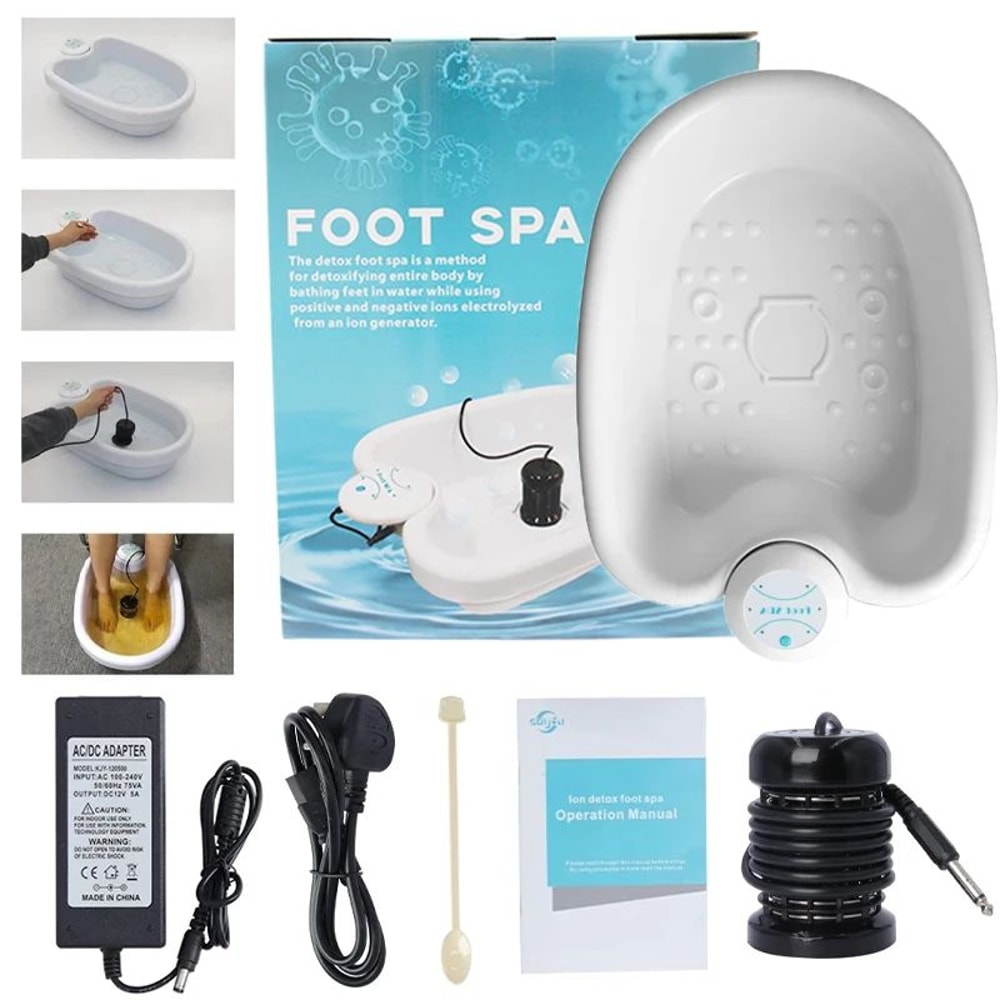 Massager With Basin Footspa Ion Detoxifier Detox Ionic Footbath Spa Promote Blood Circulation Clean 1