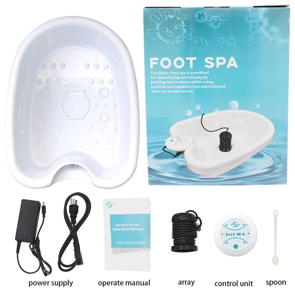 Massager With Basin Footspa Ion Detoxifier Detox Ionic Footbath Spa Promote Blood Circulation Clean 6