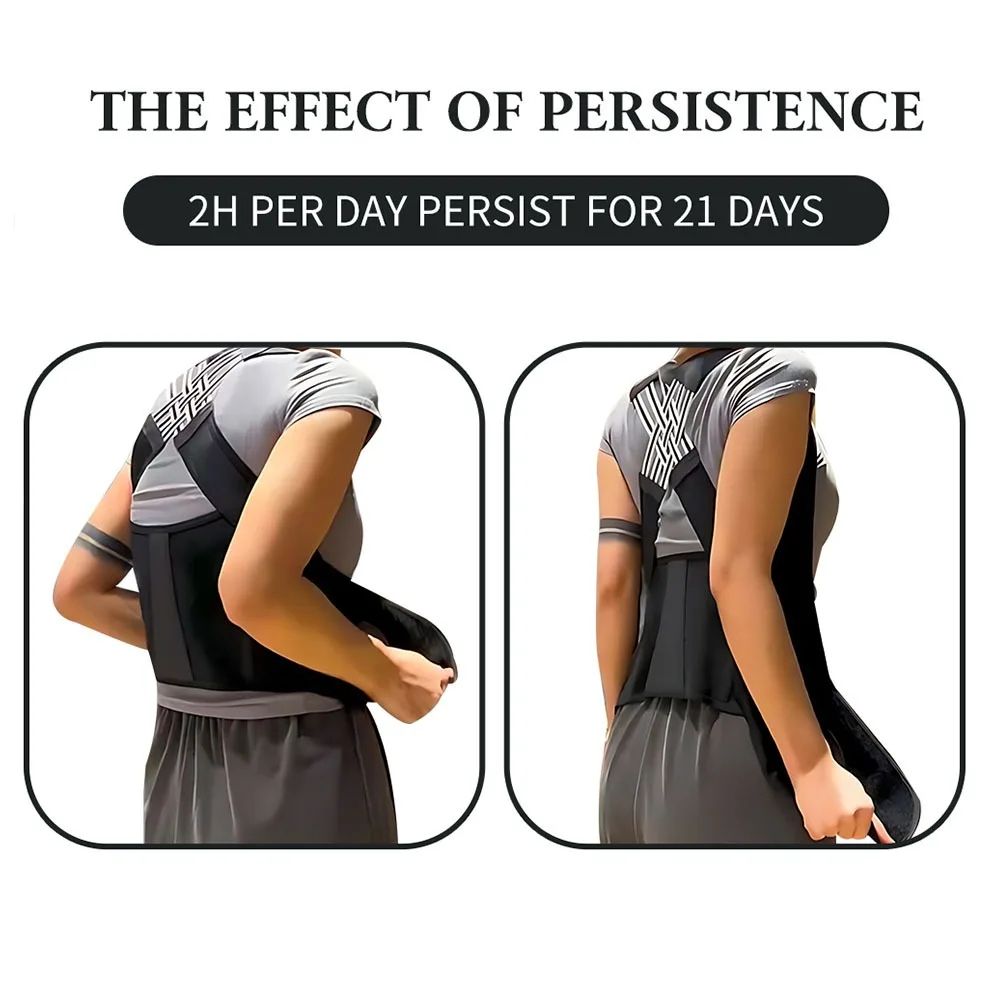 Adjustable Shoulder Support Magnetic Therapy Posture Corrector Breathable Back Brace For Sitting Po 4