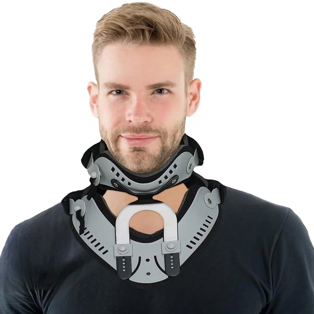 Adjustable Cervical Collar Neck Brace Support Orthosis Pain Relief Traction Spine Alignment Fixable 2