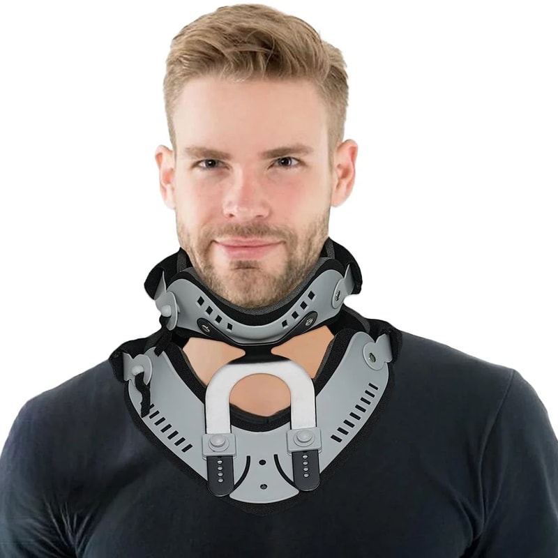 Adjustable Cervical Collar Neck Brace Support Orthosis Pain Relief Traction Spine Alignment Fixable 2