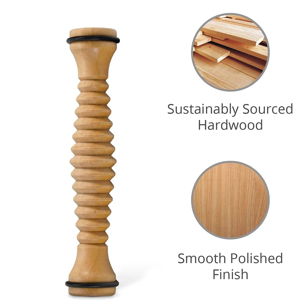 Foot Massager Roller Wooden Foot Roller For Plantar Fasciitis Relief Acupressure Massage For Foot   2