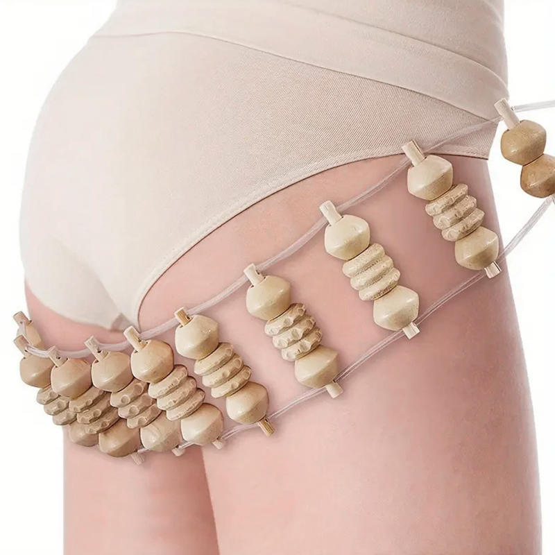 Wood Therapy Back Massage Roller Rope, Cellulite Massage Tools, Self Massage Tools for Neck, Leg, Back Pain Relief