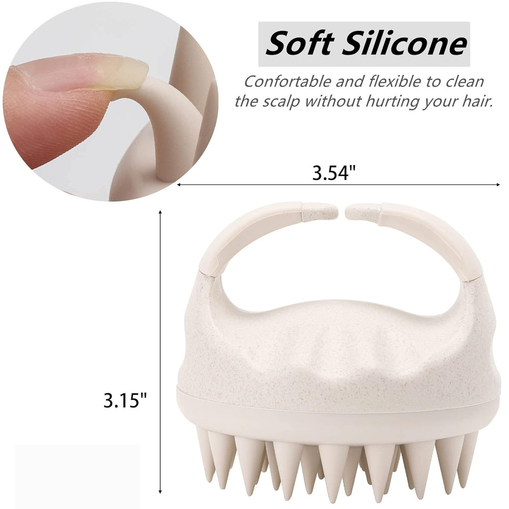 Silicone Hair Scalp Massager Brush Scalp Exfoliator For Dandruff Removal Hair Washing Brush For Dee 1