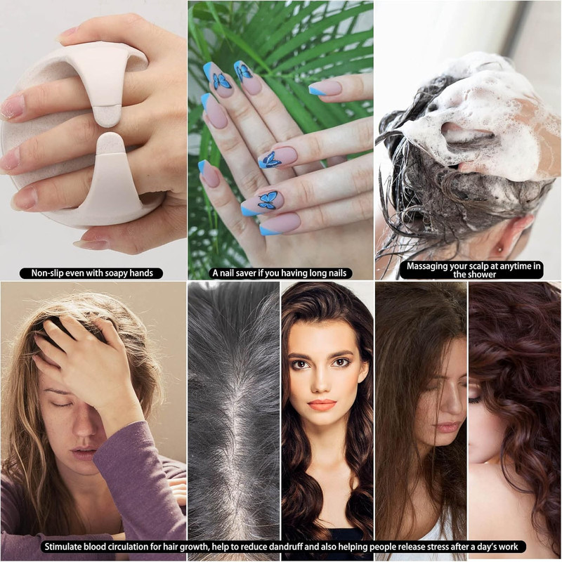 Silicone Hair Scalp Massager Brush Scalp Exfoliator For Dandruff Removal Hair Washing Brush For Dee 3