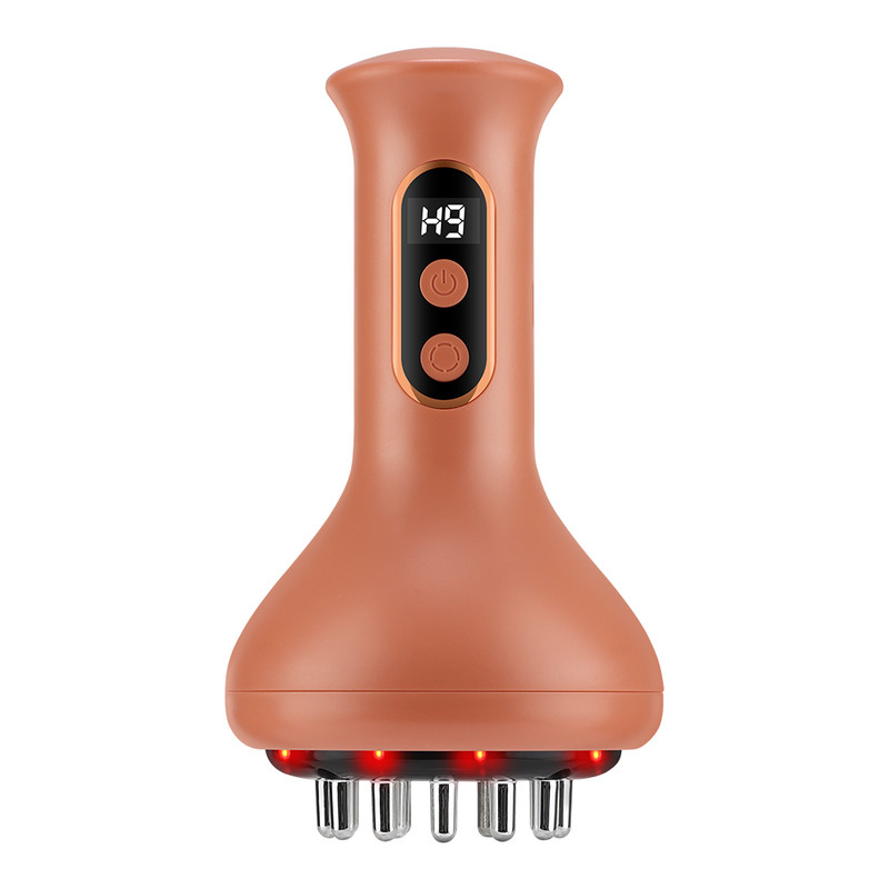 Microcurrent Vibration Hot Compress, Electric Meridian Brush, Cupping Massager, Scraping Lymphatic Drainage Fat Burner