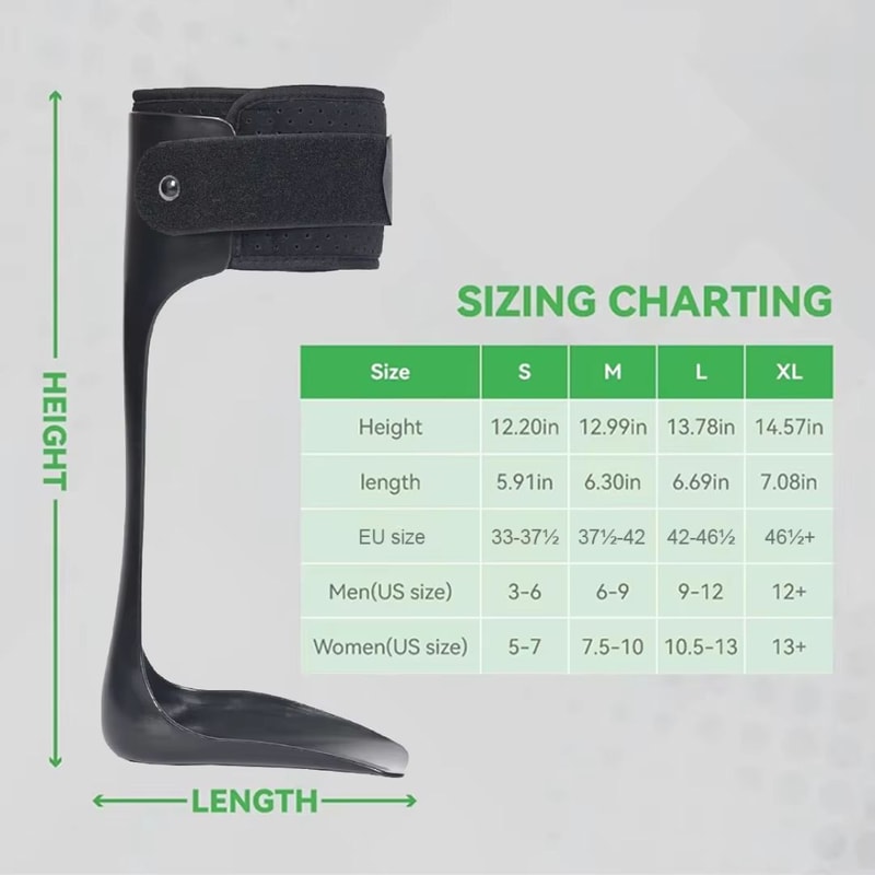 Lightweight Foot Drop Corrector Brace AFO Drop Foot Brace Orthosis Medical Ankle Foot Support Stabi