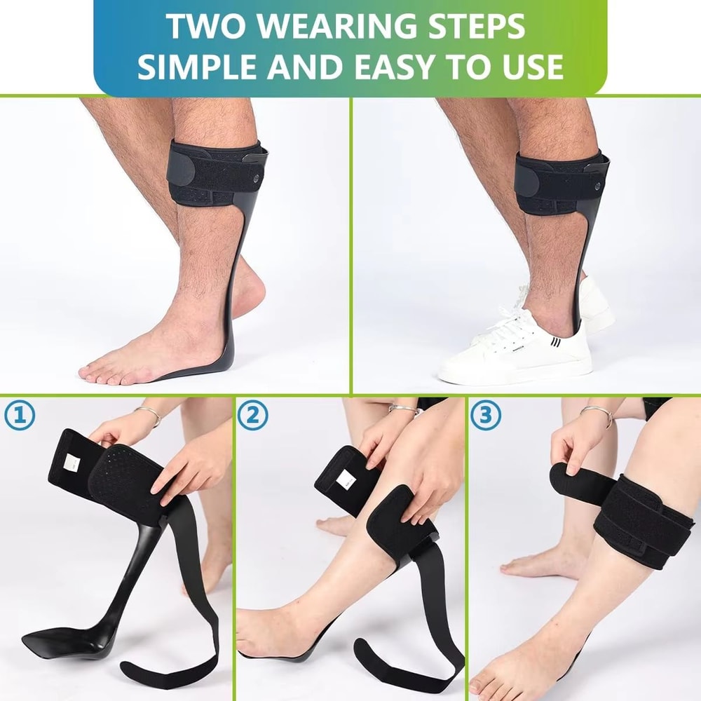 Lightweight Foot Drop Corrector Brace AFO Drop Foot Brace Orthosis Medical Ankle Foot Support Stabi