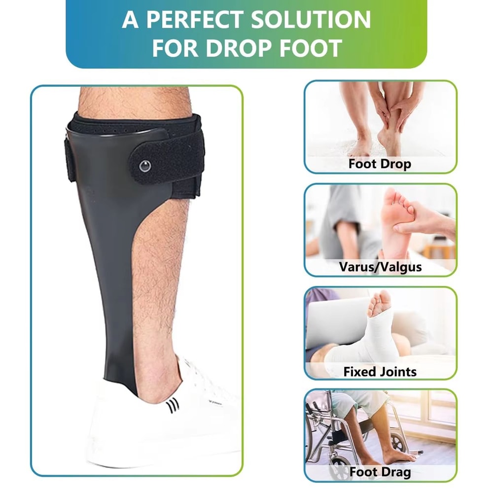 Lightweight Foot Drop Corrector Brace AFO Drop Foot Brace Orthosis Medical Ankle Foot Support Stabi