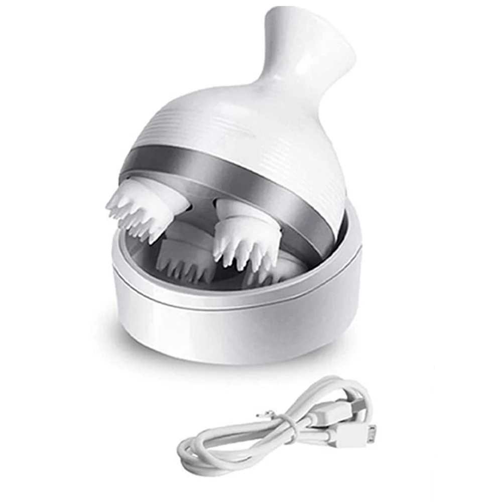 Cordless Hair Scalp Massager Electric, Portable Handheld Head Scratcher, 4 Kneading Massage Nodes for Stress Relief