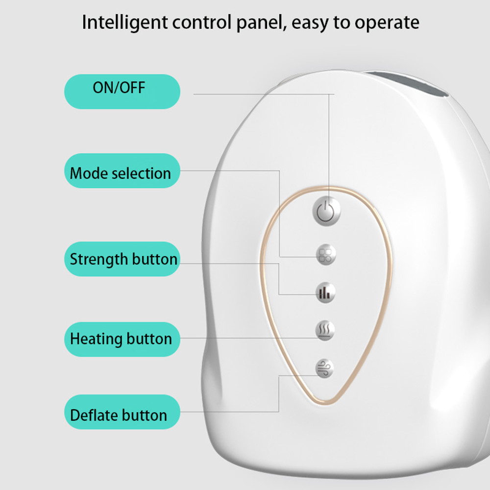 Hot Compress Kneading Hand Massage Machine, Electric Hand Massager Air Bag, 3 Modes for Relax Hands