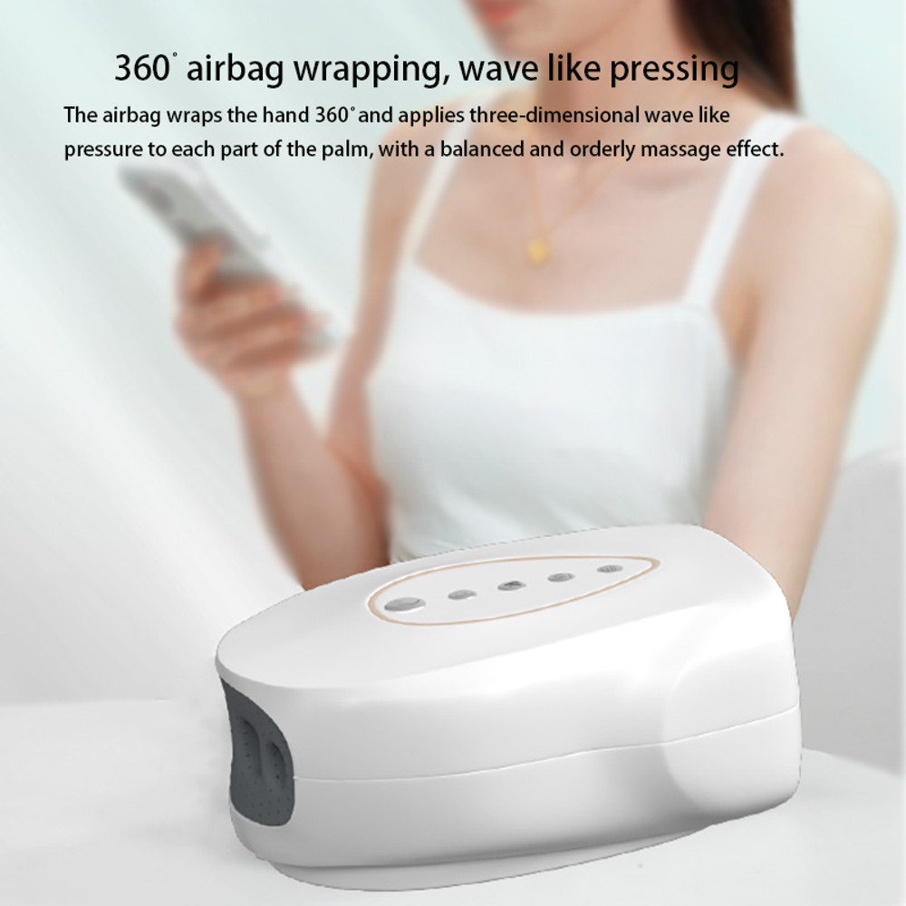 Hot Compress Kneading Hand Massage Machine, Electric Hand Massager Air Bag, 3 Modes for Relax Hands