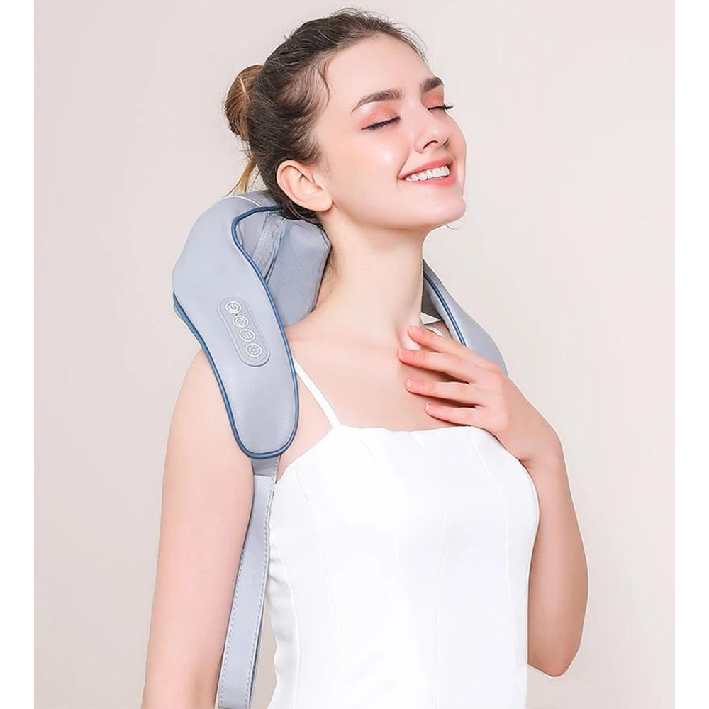 U-Shaped Deep Tissue Shiatsu Neck and Shoulder Massager, Multi-functional Electric Air Compress Kneading Back Massager