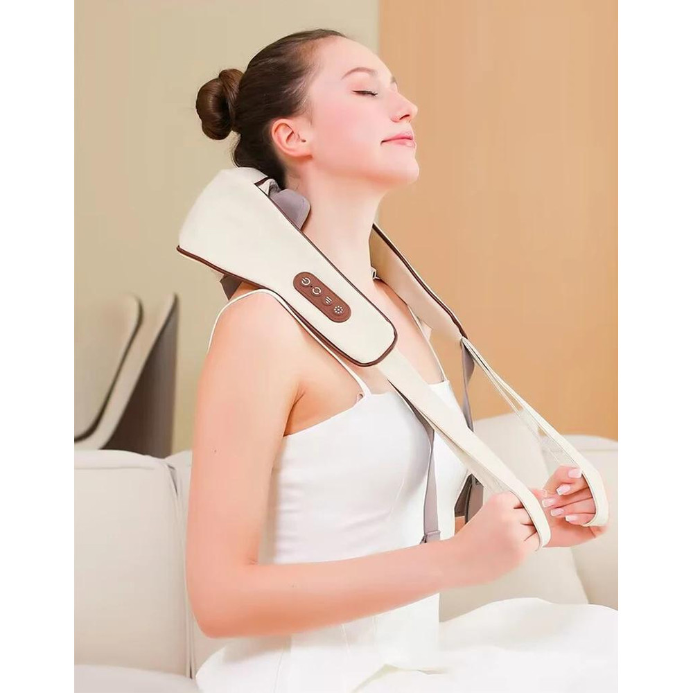 U-Shaped Deep Tissue Shiatsu Neck and Shoulder Massager, Multi-functional Electric Air Compress Kneading Back Massager