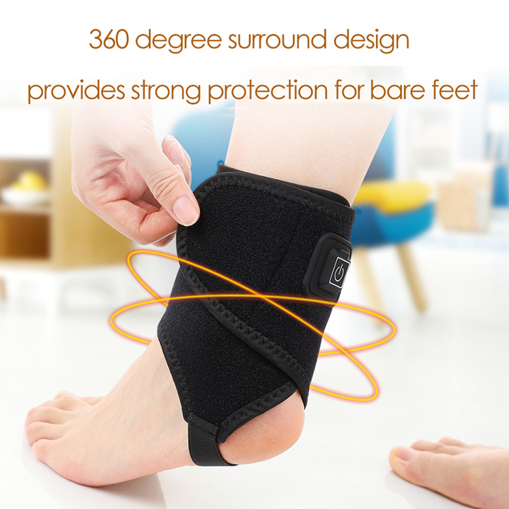 Portable Ankle Support Brace Lightweight Heating Wrap Adjustable Electric Ankle Strap 3