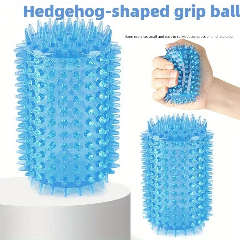 Finger Grip Enhancer, Hedgehog Massage Ball, Hand and Foot Acupoint Roller, Hand Massage Tool, Muscle Stimulator
