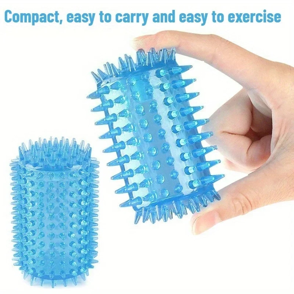 Finger Grip Enhancer, Hedgehog Massage Ball, Hand and Foot Acupoint Roller, Hand Massage Tool, Muscle Stimulator