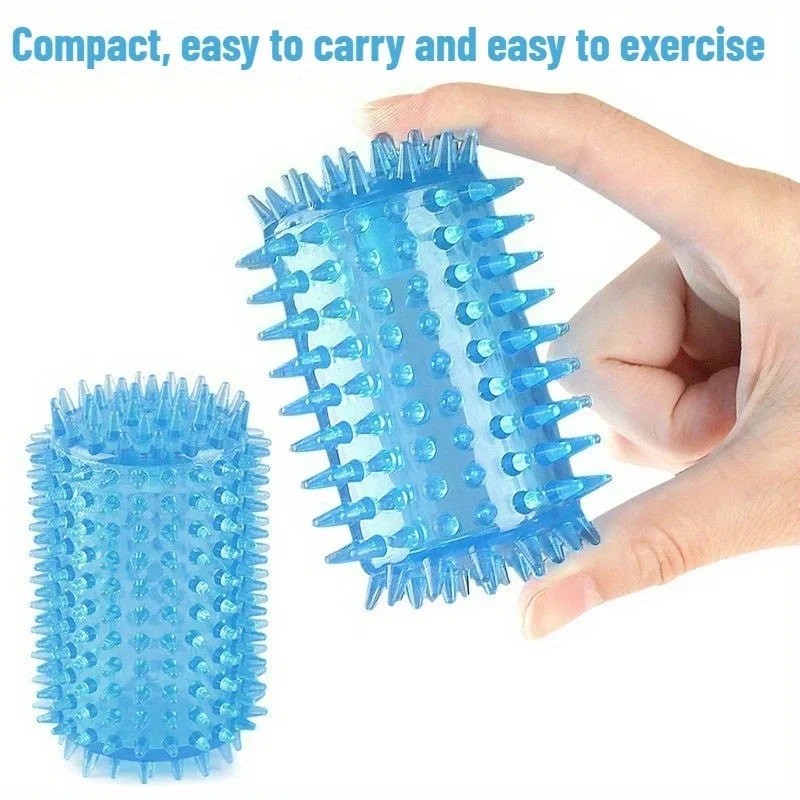 Finger Grip Enhancer, Hedgehog Massage Ball, Hand and Foot Acupoint Roller, Hand Massage Tool, Muscle Stimulator
