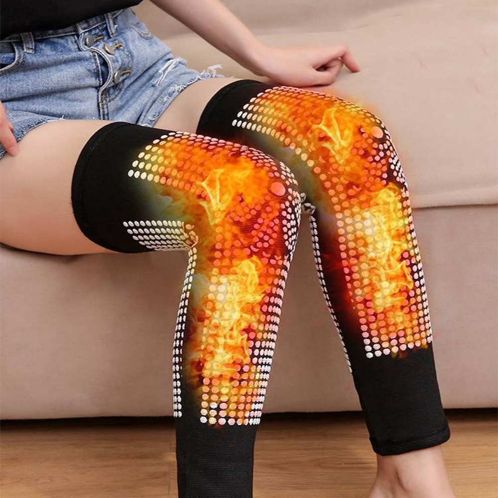 Self Heating Knee Pads, Pair Knee Warm, Knee Support for Arthritis Relief, Tourmaline Therapy, Men and Women