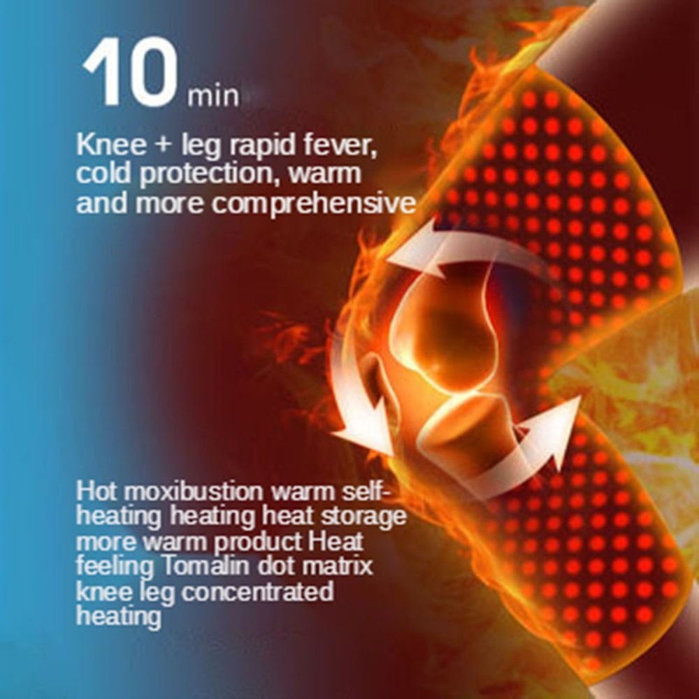 Self Heating Knee Pads, Pair Knee Warm, Knee Support for Arthritis Relief, Tourmaline Therapy, Men and Women