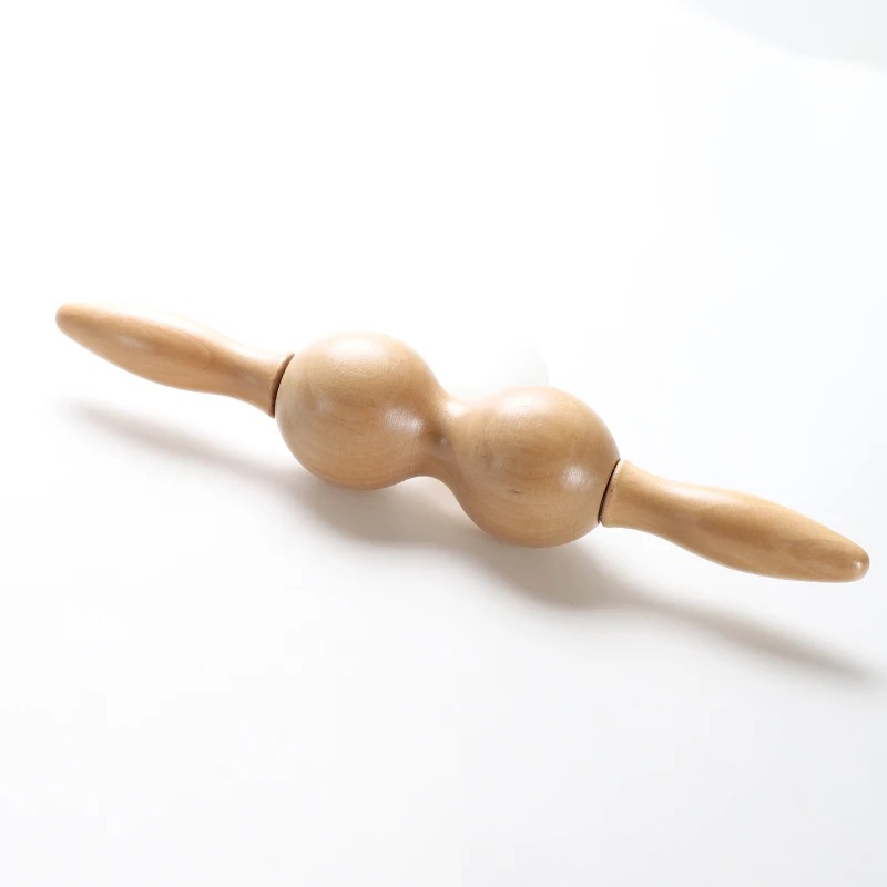 Massage Stick Wood Back Massager Deep Tissue Roller Muscle Soreness Relief 2