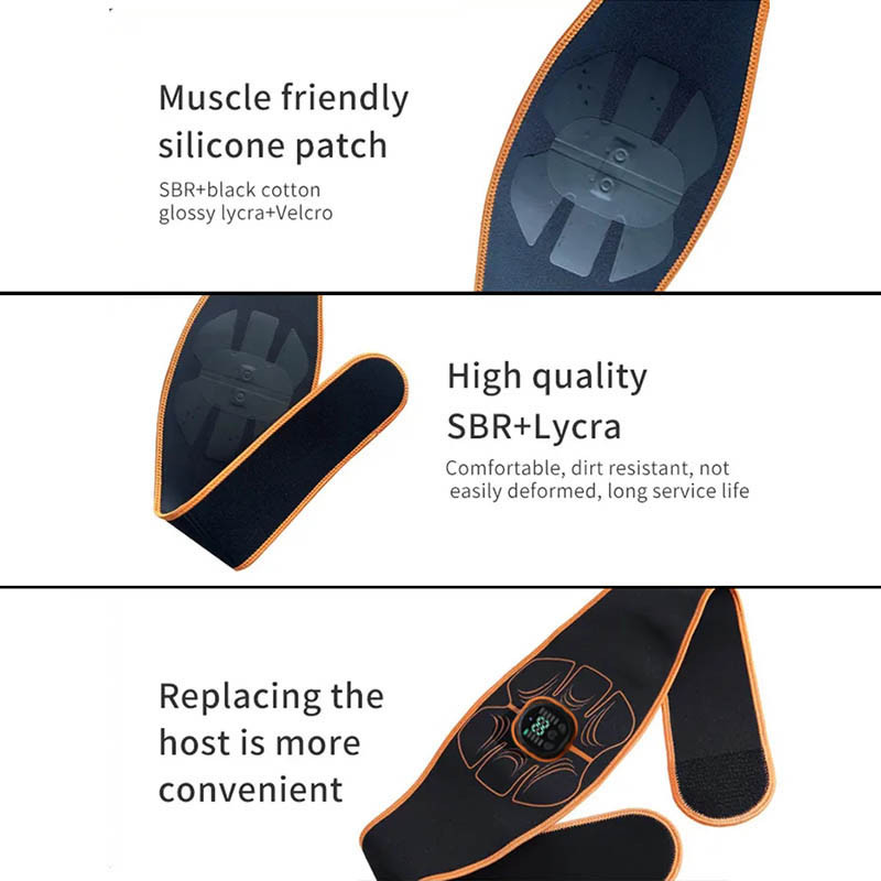 Smart Abdominal Training Belts Electric Body Weight Loss, EMS Muscle Stimulator Belt Trainer, Slimming Massage Device