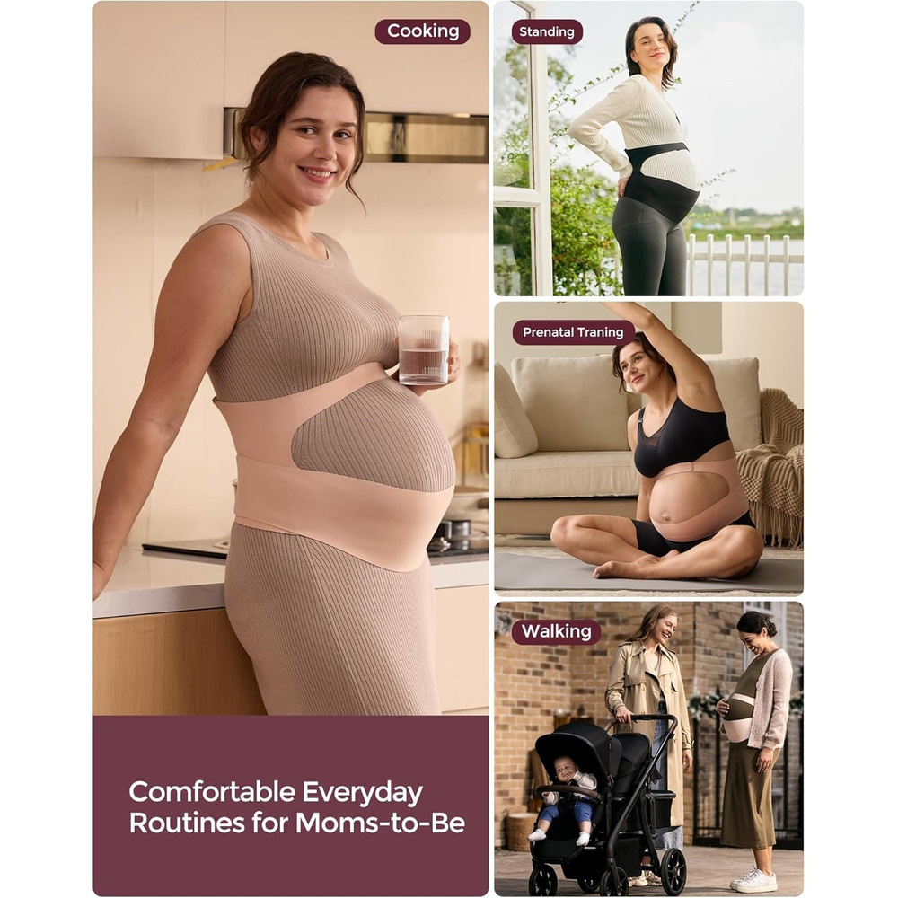 Pregnancy Belly Band Ultimate Maternity Support Invisible Pregnancy Belt Sciatica Relief Ergonomic 2