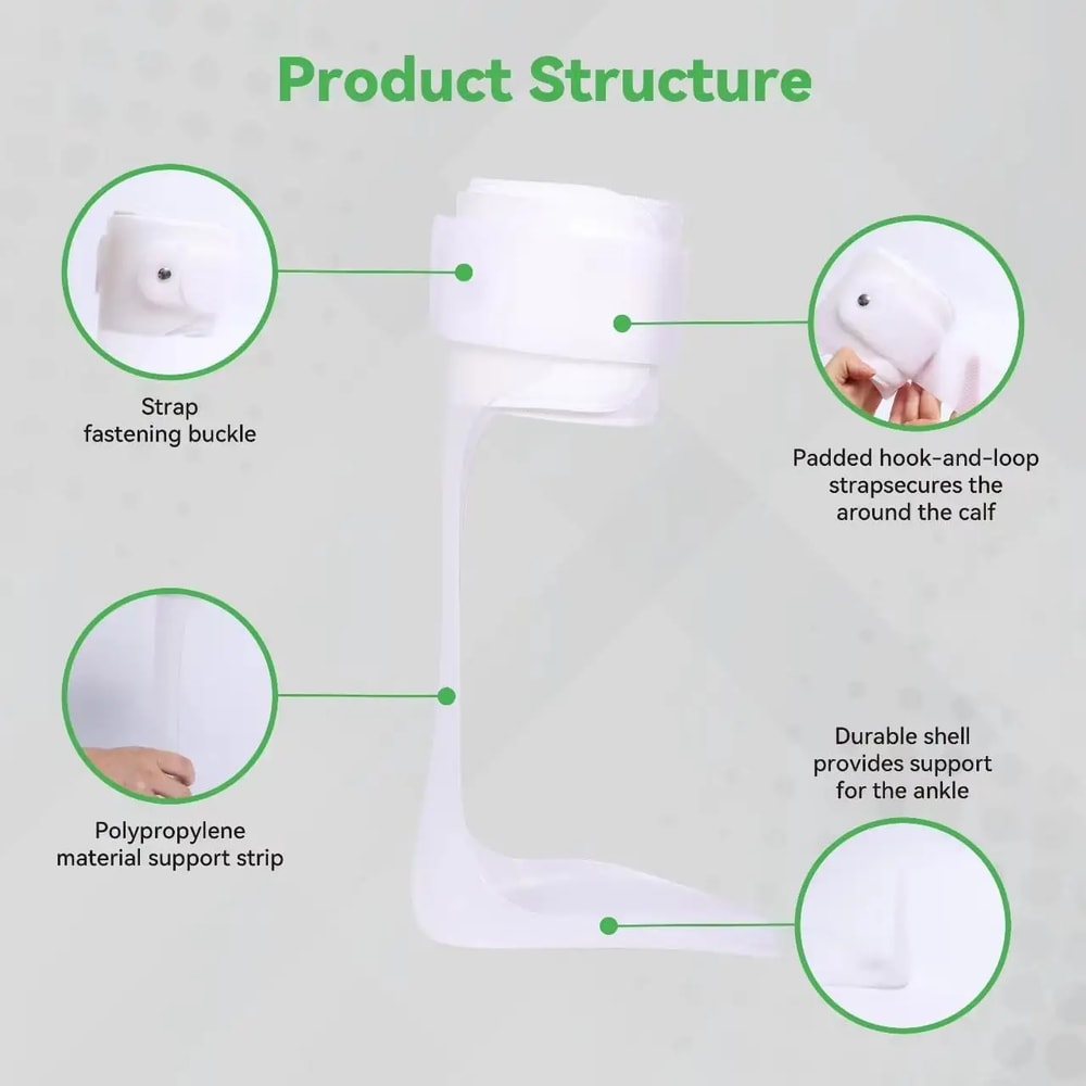 Durable Lightweight Polyethylene Foot Drop Splint AFO Drop Foot Brace Rigid Orthosis For Stable Gai 1