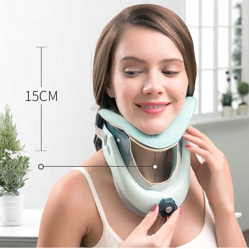 Cervical Neck Traction Device, Air Sac Adjustable Neck Stretcher Collar for Home, Spine Alignment