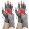 Compression Gloves Grey Half Finger Design Relieve Arthritis Pain Instantly With AntiSlip Pressure 0