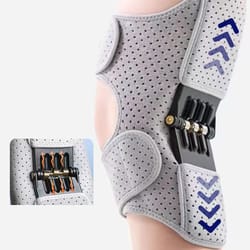adjustable spring stabilizer knee brace powerful rebound springs joint support non-slip breathable