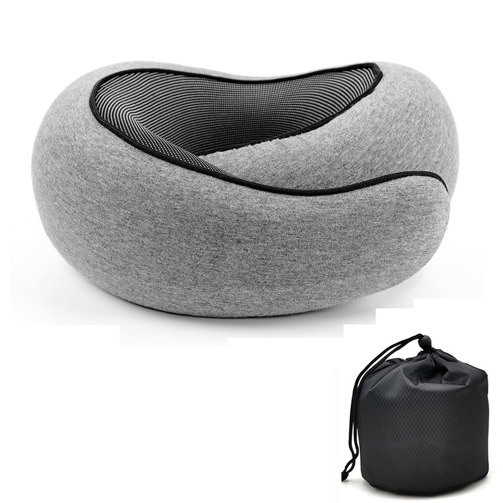 Portable Snail Style Travel Neck Pillow Adjustable Soft Ushaped Memory Foam Support 7