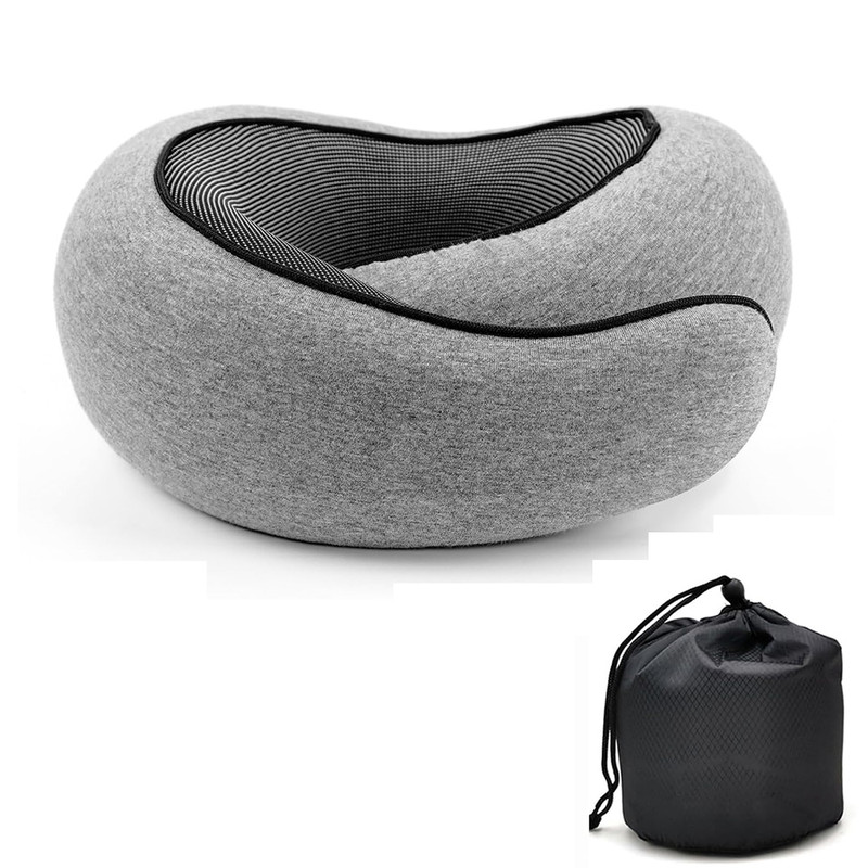 Portable Snail Style Travel Neck Pillow Adjustable Soft Ushaped Memory Foam Support 7