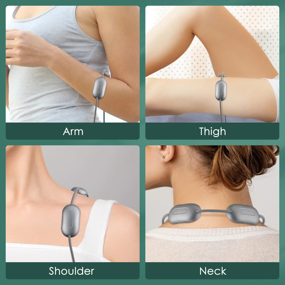 Portable Hot Compress Neck Massager, Micro-current Cervical Spine Massager, Smart Neck Massage Relaxation Tool