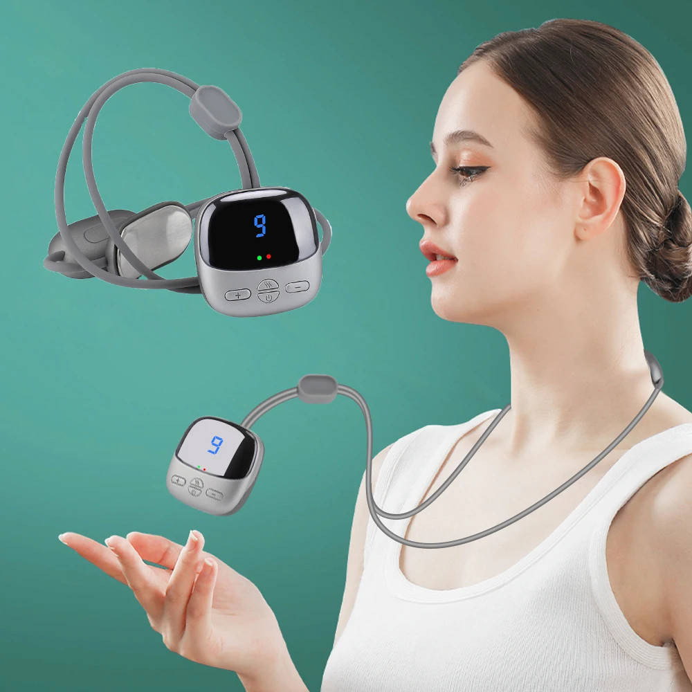 Portable Hot Compress Neck Massager, Micro-current Cervical Spine Massager, Smart Neck Massage Relaxation Tool