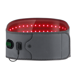 rechargeable lumbar massager, portable led red light waist device, near infrared belt for back relief
