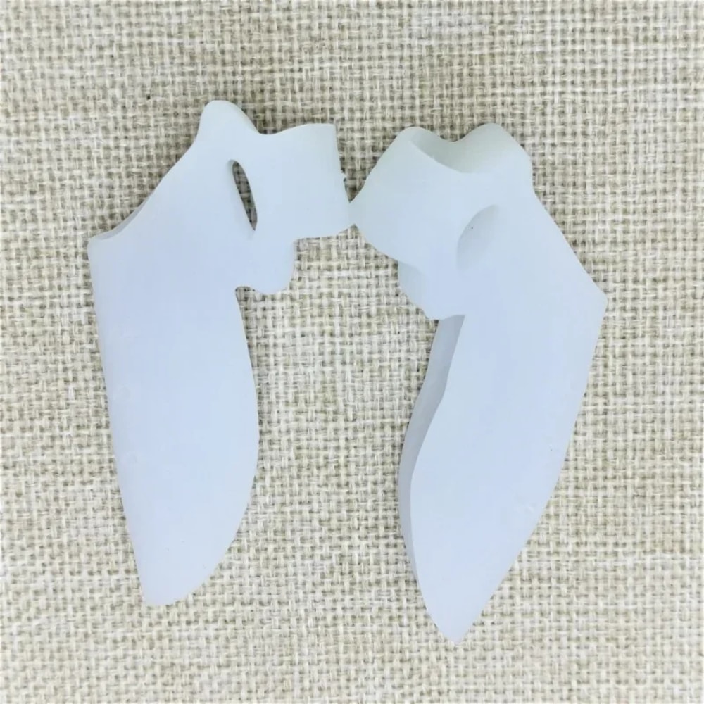 Silicone Gel Two Hole Toe Separator Thumb Valgus Protector Hallux Valgus Guard Bunion Adjuster For 2