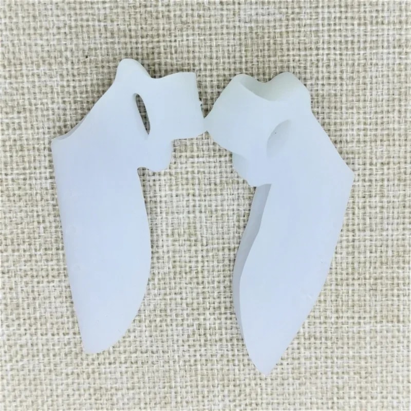 Silicone Gel Two Hole Toe Separator Thumb Valgus Protector Hallux Valgus Guard Bunion Adjuster For 2