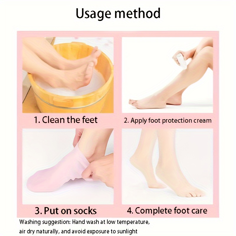 Nourishing Foot Care Gel Socks Moisturizing Silicone Socks For Dry Cracked Feet 2